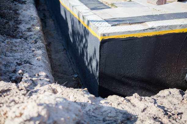 Residential Interior Drainage System installation at a Young America, IN home by SJ Waterproofing Pros